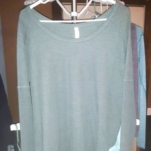 Firefly NWOT Women's Medium Green Waffle Shirt